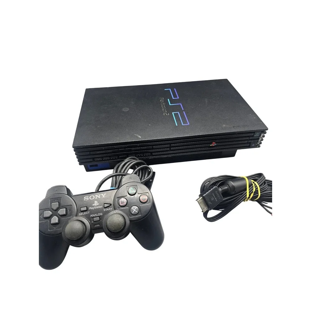 Sony PlayStation 2 PS2 Fat Console Black with DualShock 2 Controller SCPH-50001 - Picture 1 of 13